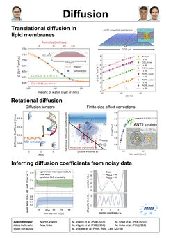 Translational diffusion in lipid membranes - Rotational diffusion - Inferring diffusion coefficients from noisy data
