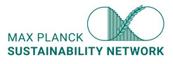 Logo of the Max Planck Sustainability Network with stylized leaf.